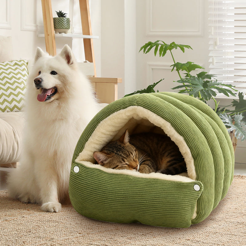 🐶😸Warmth Cozy Comfort  Plush Pet Cave