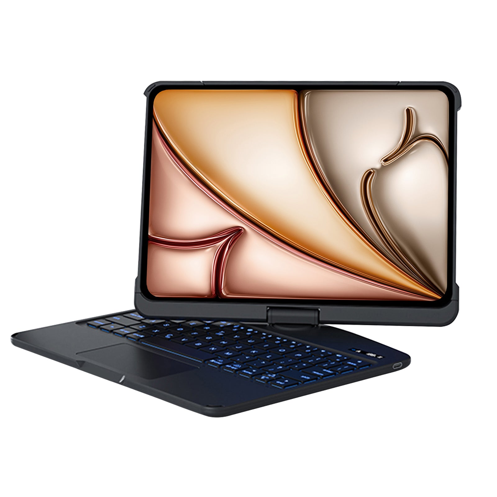 Transparent  iPad keyboard case 360° transparent iPad keyboard