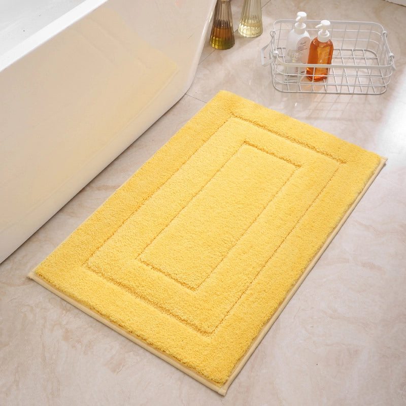 Casual Solid Color Polyester Floor Mat Bathing