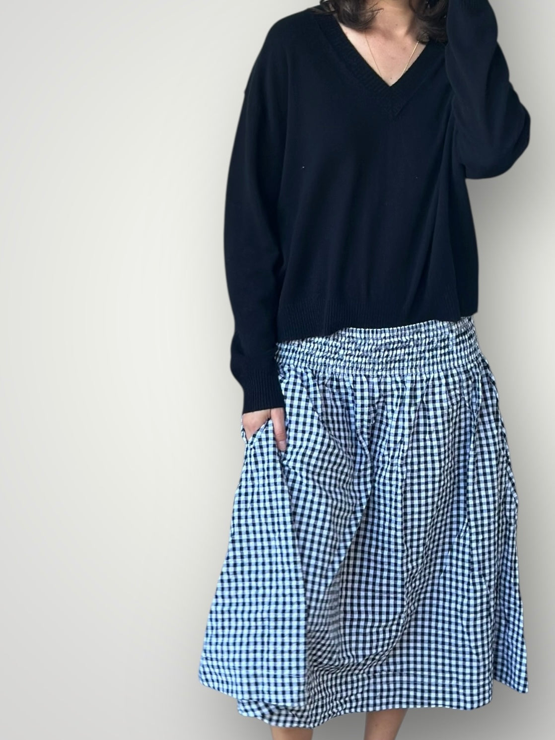black /white gingham