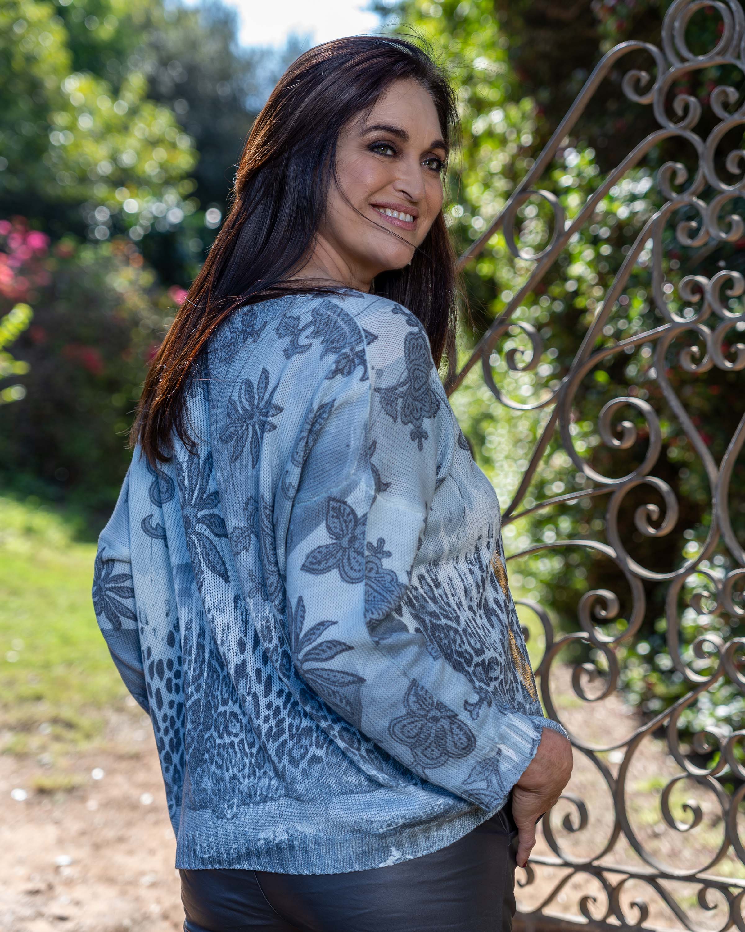 Bohemian Flower Knit | Grey
