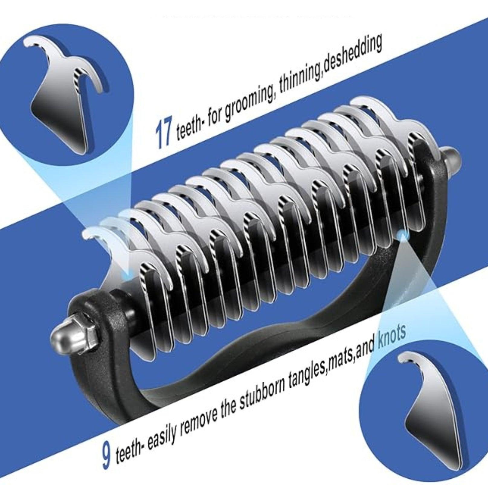 Pet Grooming Comb for Cats and Dogs - Shedding and Dematting