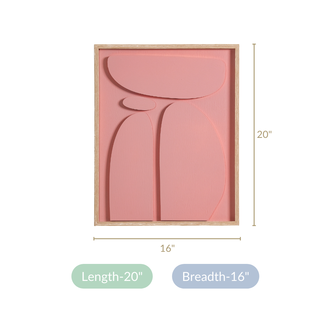 Minimalist 3D Wall Decor Artwork 20x16 Inch