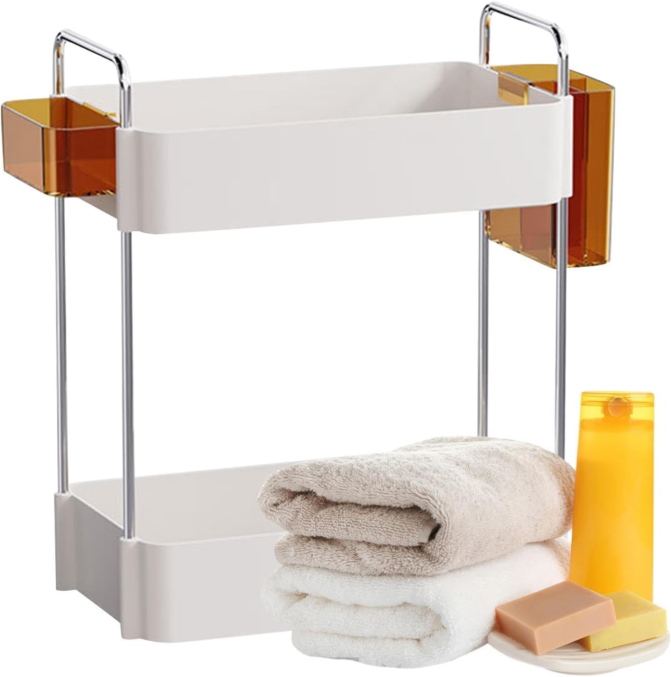 Cosmetic Stationery Double Layer Space Saving Desktop Storage Organizer