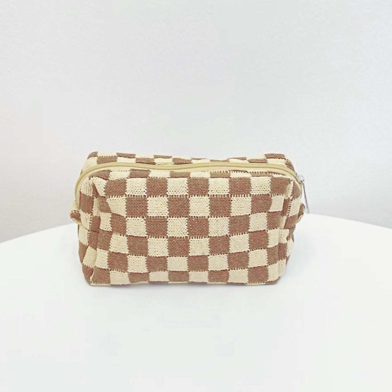 Checkerboard Makeup Bag