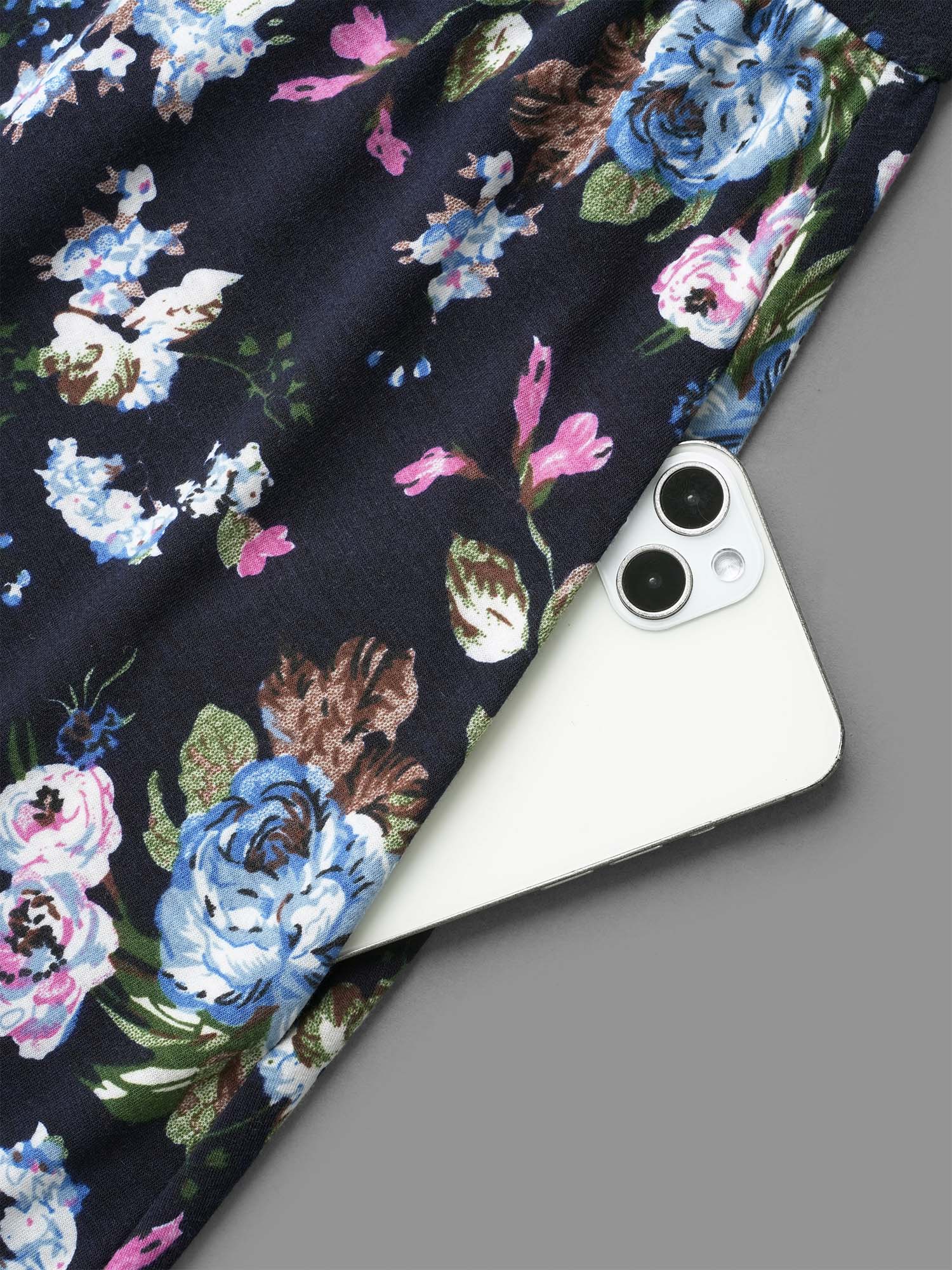 Super Soft Cowl Neck Knit Floral Dress