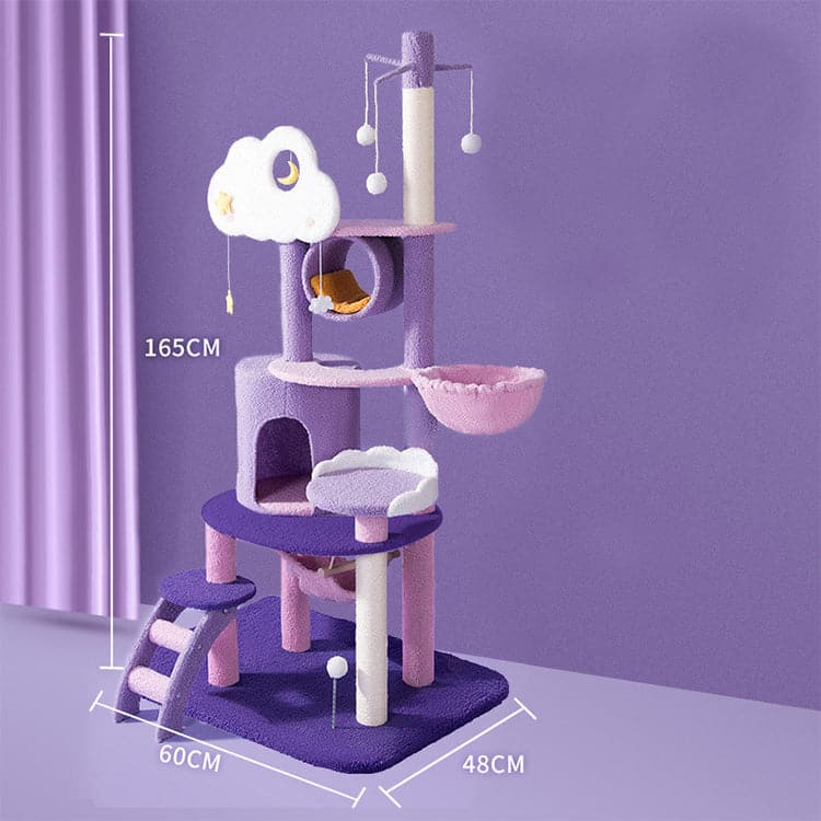 165cm |150cm Dream Cat Scratching Tree – Purple