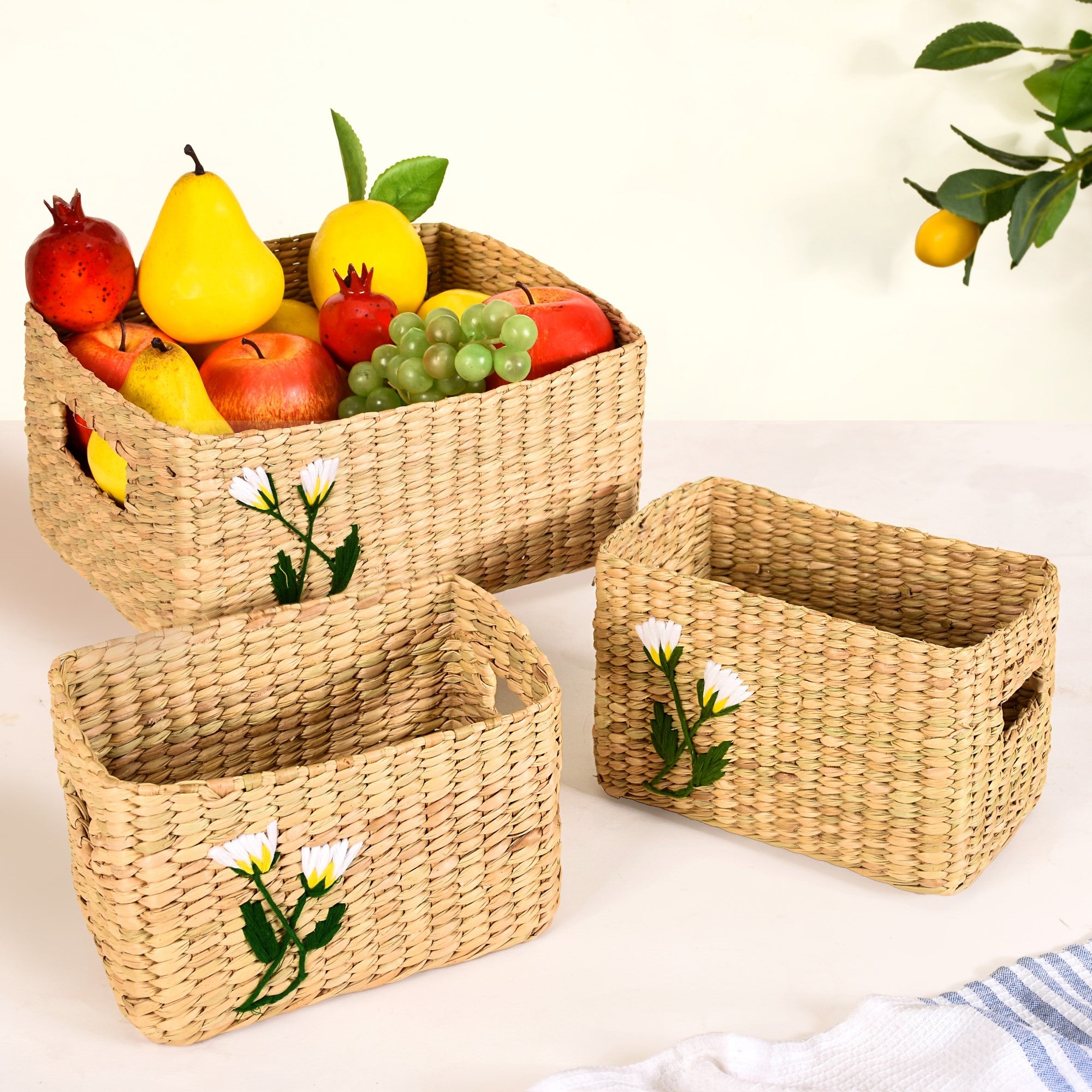 Sustainable Kauna Storage Baskets Set Of 3