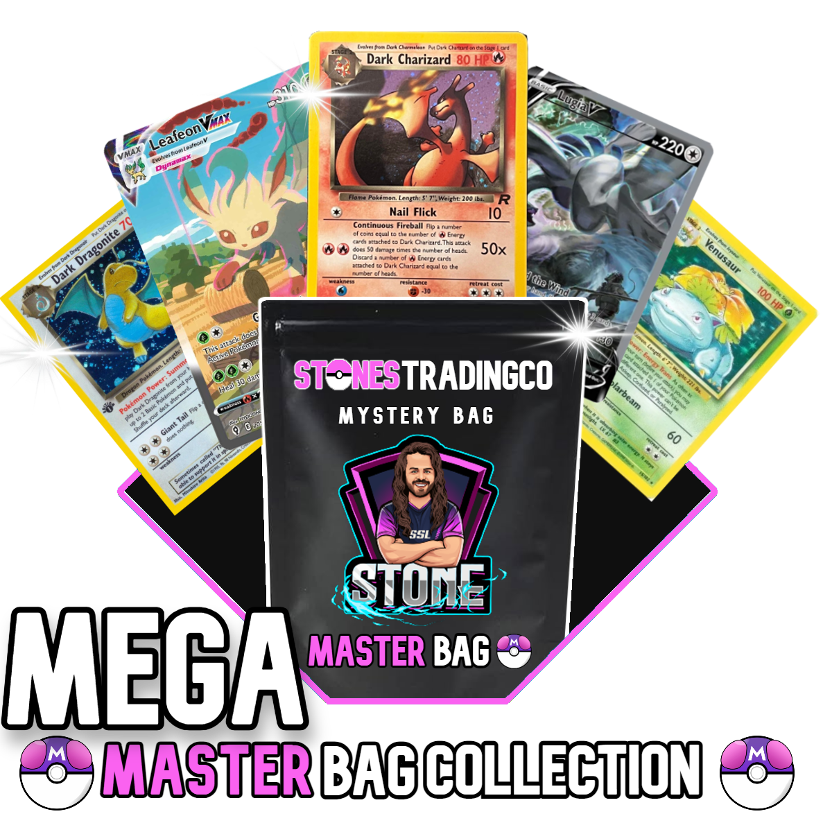 MEGA Master Bag - Pokemon Mystery Bags by StonesTradingCo