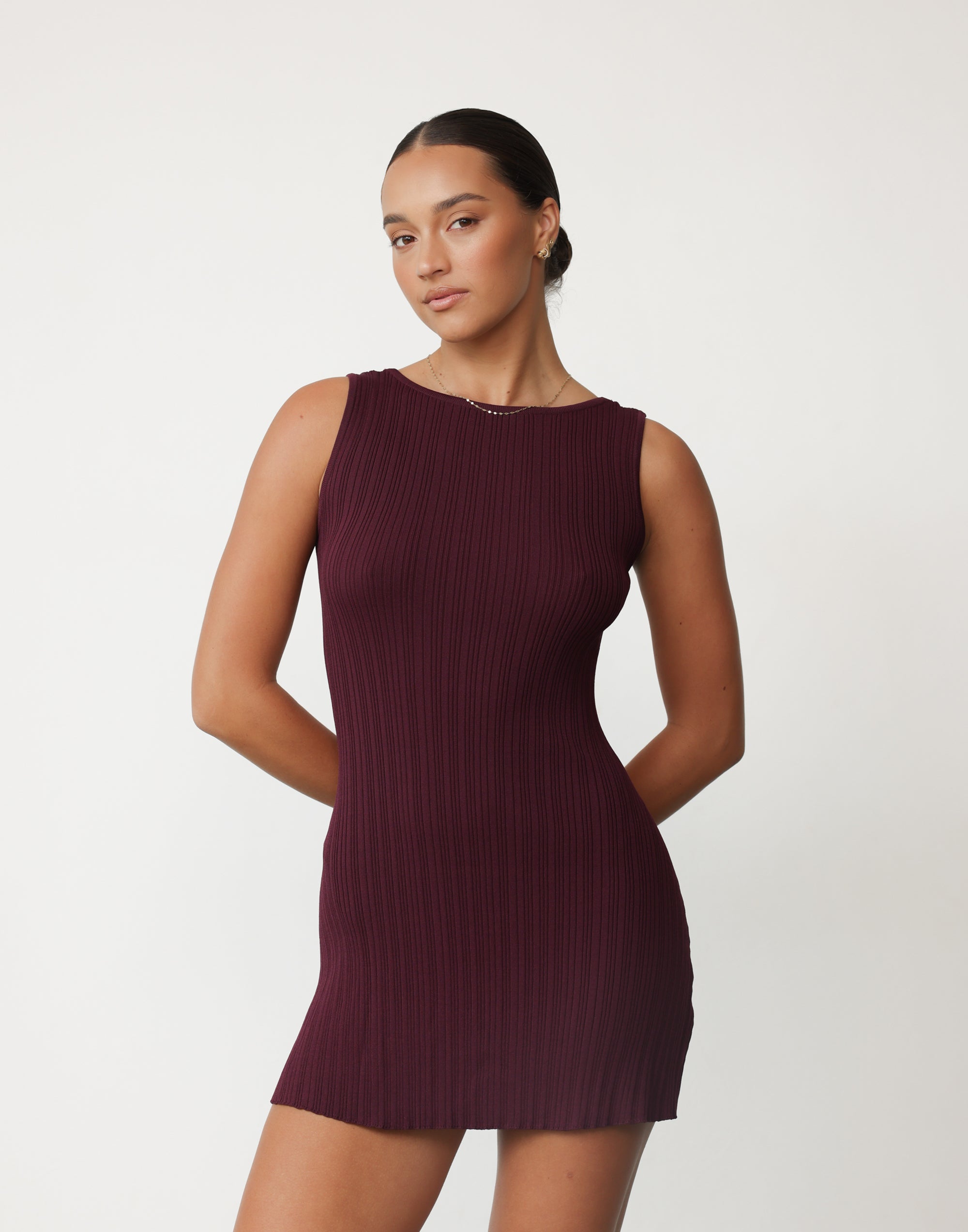 Aylah Mini Dress (Plum)