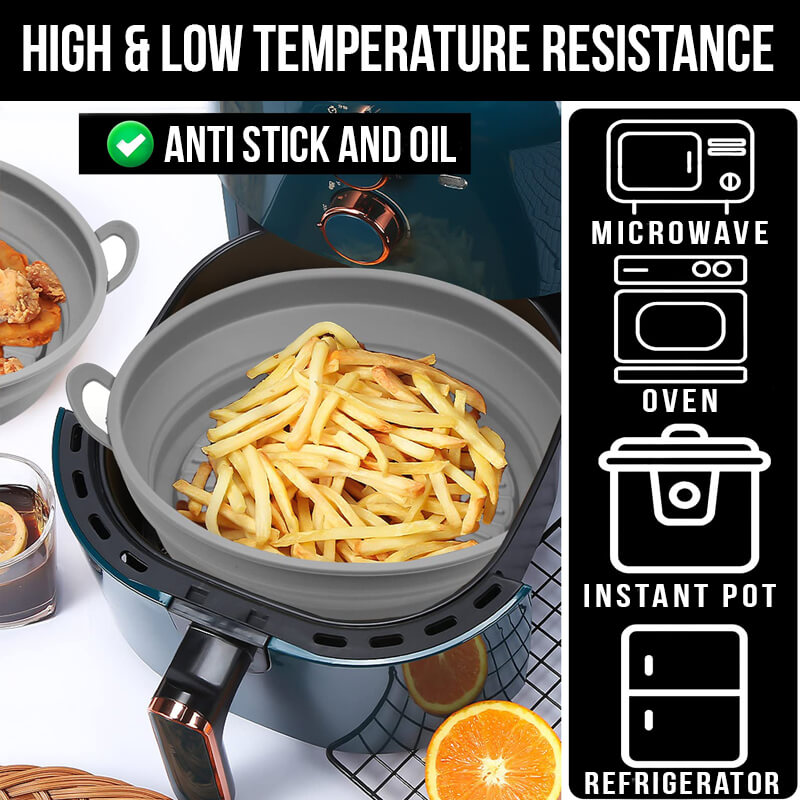 Thickened Foldable Air Fryer Silicone Grill Pan