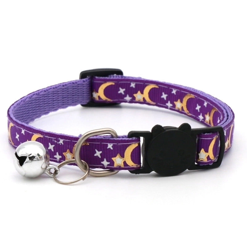 Pet Bronzing Moon Xingx Cat Dog Collar Cat Buckle Gold Separated Reflective Safety Buckle Collar