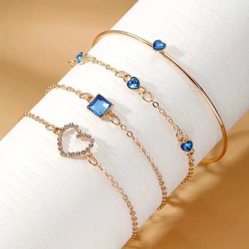 Diamond Statement Bracelet Stacks