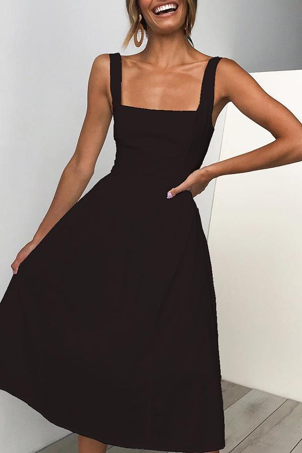 Sleeveless Solid Color Regular Fit Casual Wear Dress