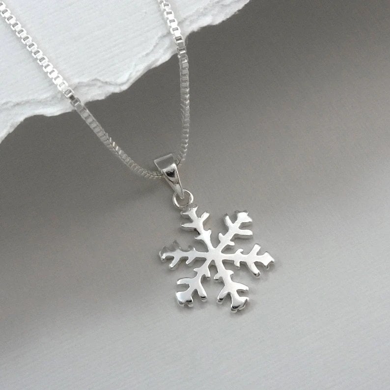 Winter Necklace, Snowflake Necklace, Bridesmaid Necklace, Gift for Her