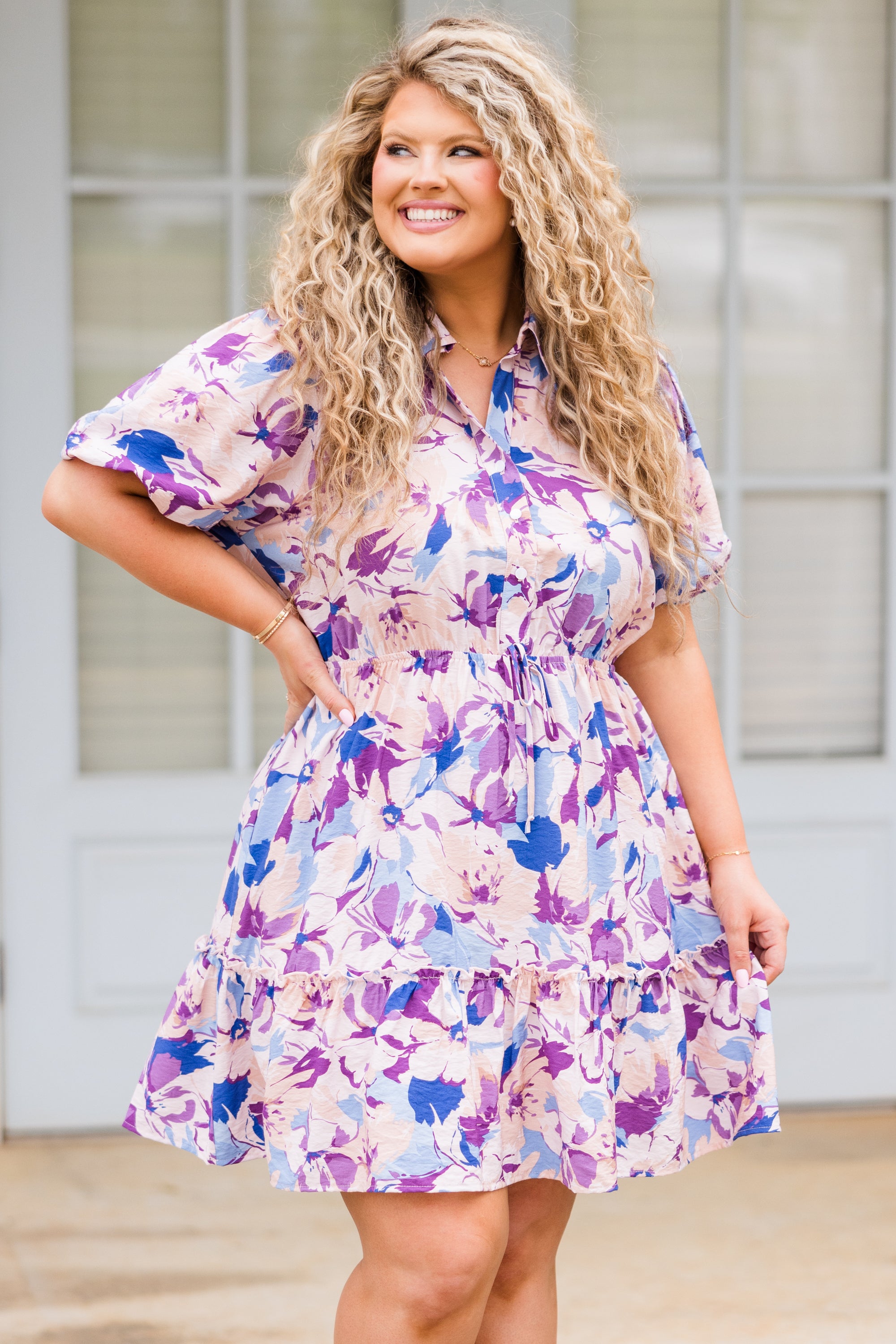 Just A Feeling Dress. Eggplant