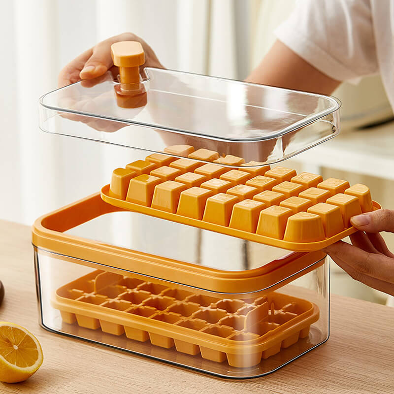 Press get all ice! ice grid mold