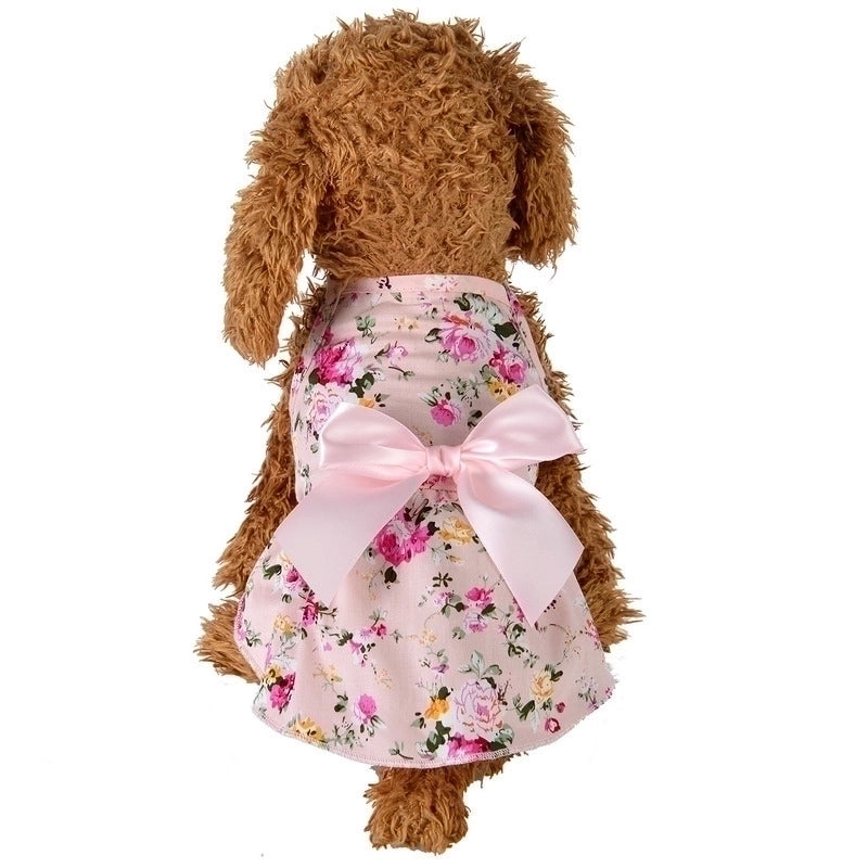Princess Cotton Color Block Printing Pet Clothing