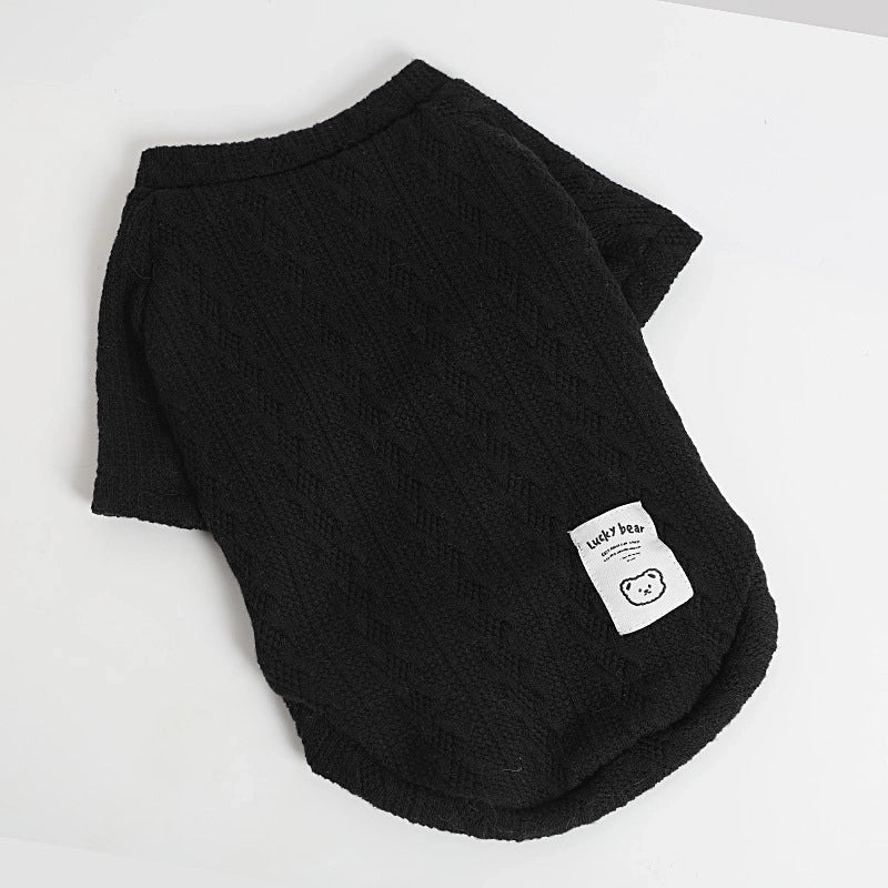 Minimalist Yarn Solid Color Pet Clothing
