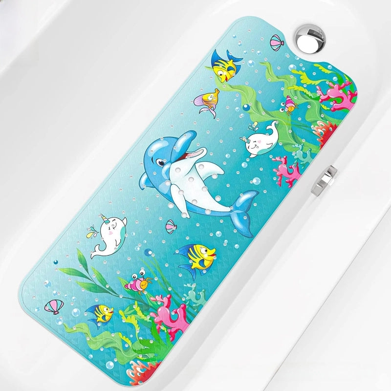 Spray Printing Pattern Mat PVC Cartoon Bathroom Non-slip Mat Creative Children Bath Shower Mat