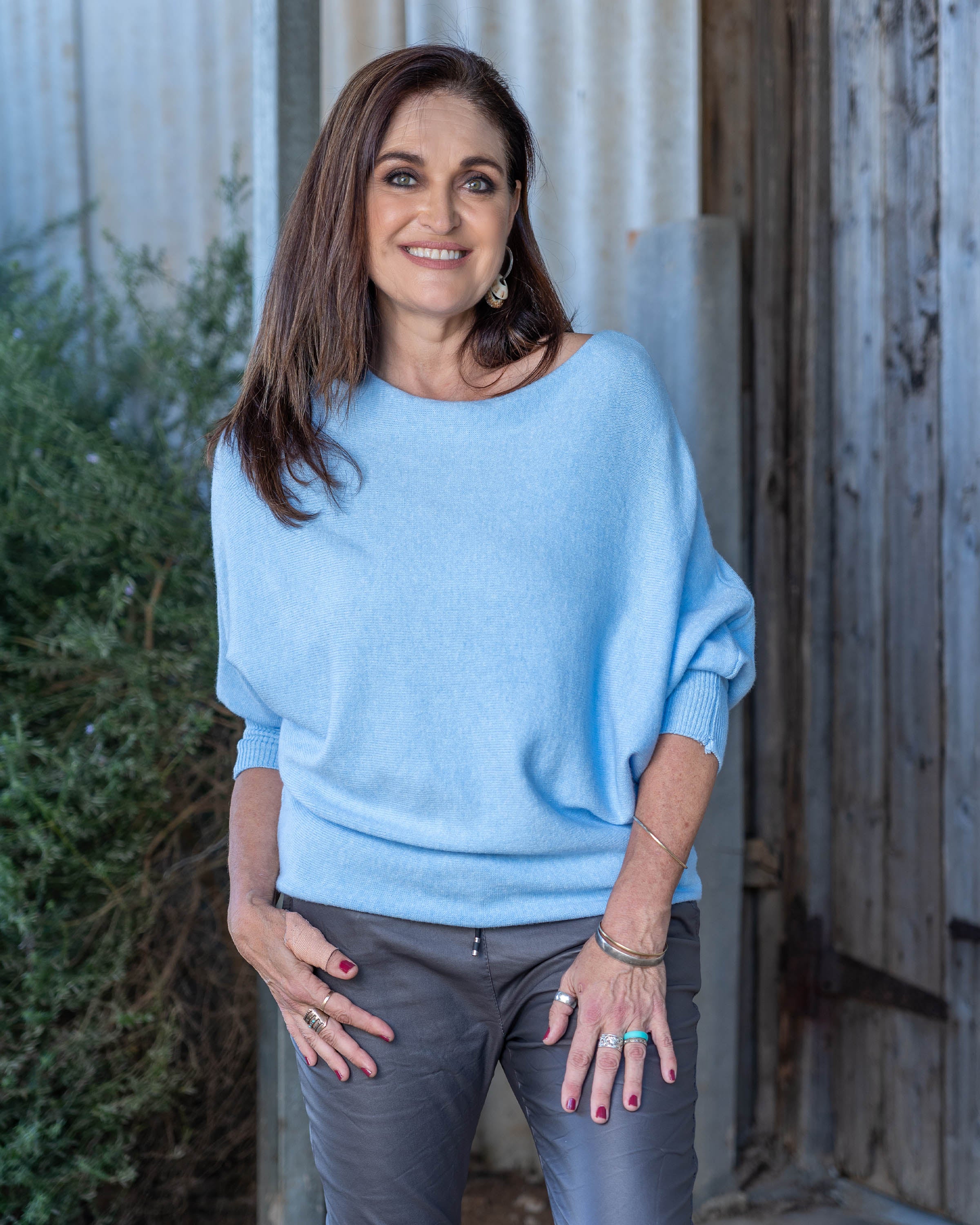 Cashmere Feel Knit | Blue