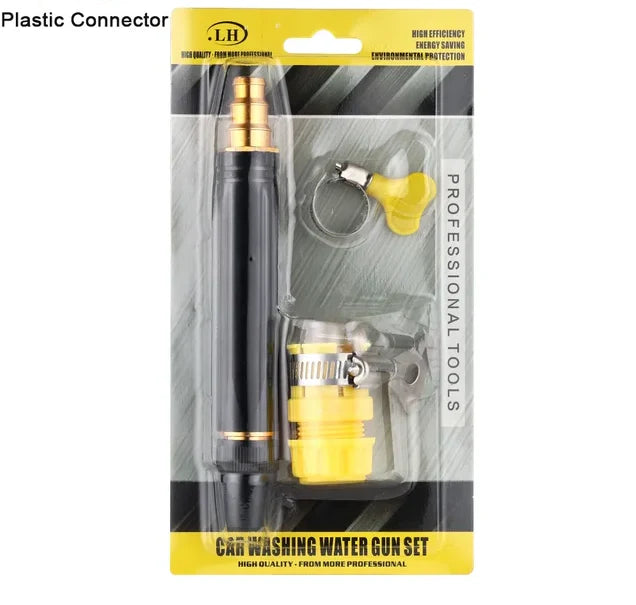 Adjustable High-Pressure Water Gun with Clamp and Universal Adaptar for home & outdoor use