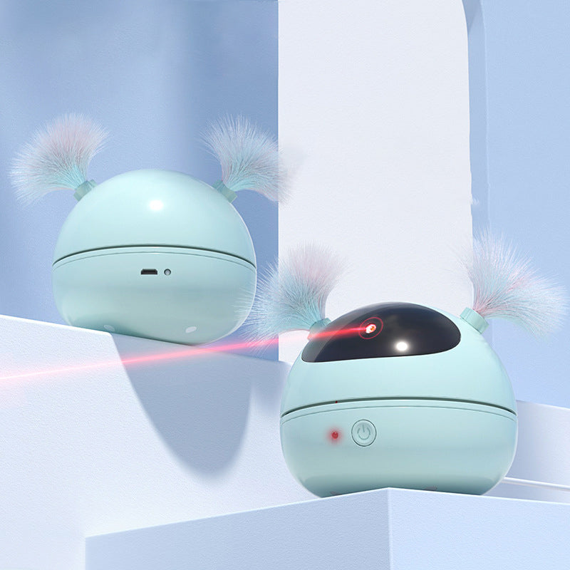 TwirlBeam Rotating Laser & Feather Cat Toy