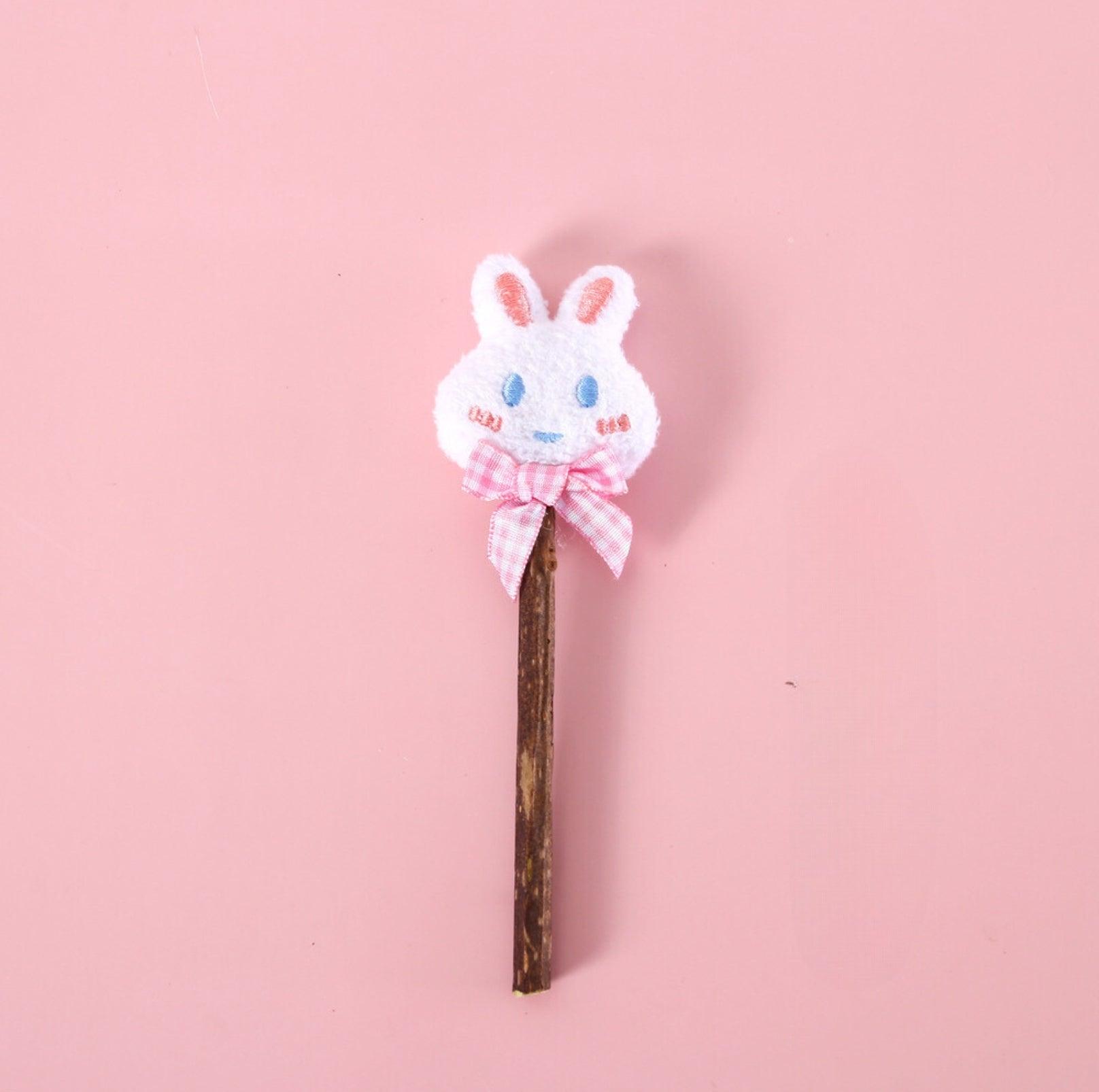 Polygonum Stick Cat Toys - Plush Cartoon Design