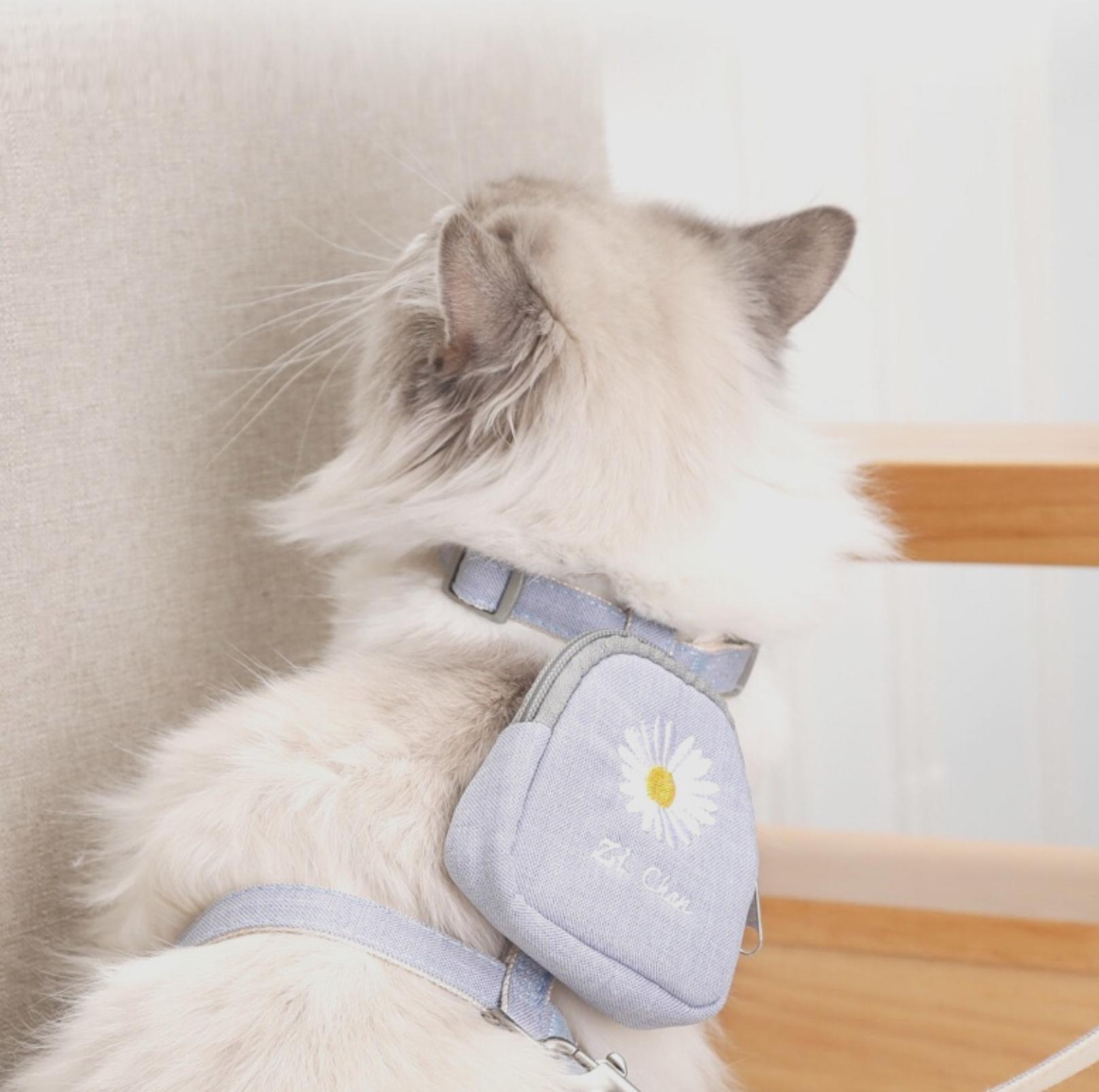 Daisy Backpack-Style Cat Harness & Leash Set