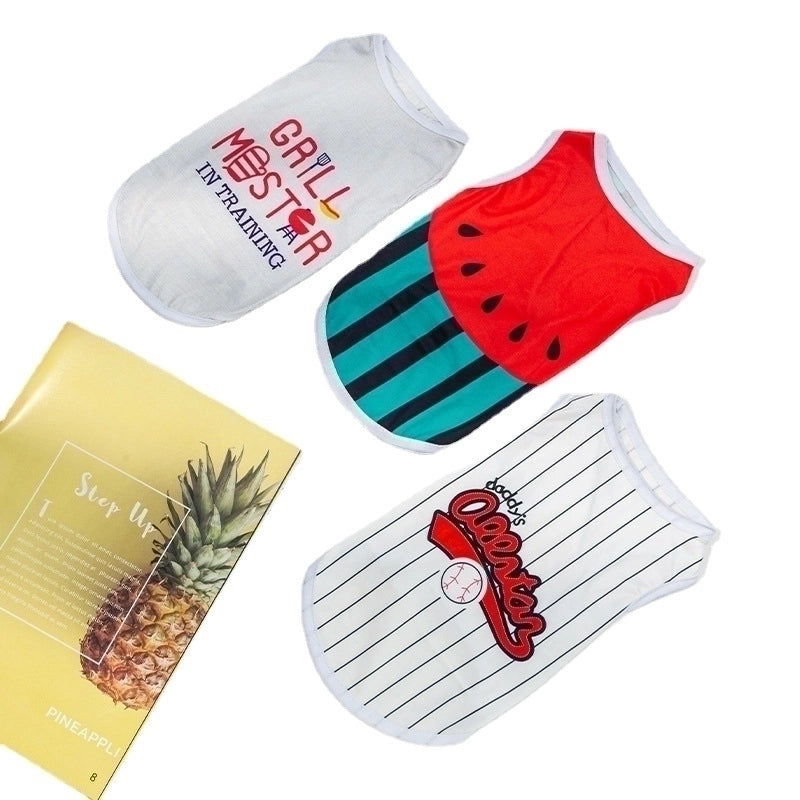 Casual Polyester Letter Watermelon Pet Clothing
