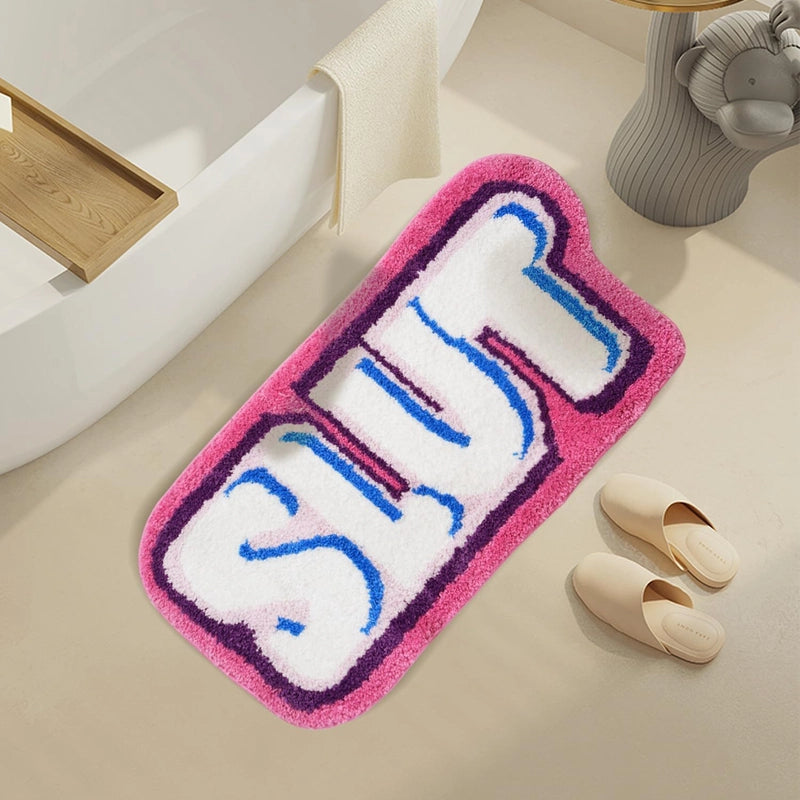 Casual Letter Polyester Carpet Bathing