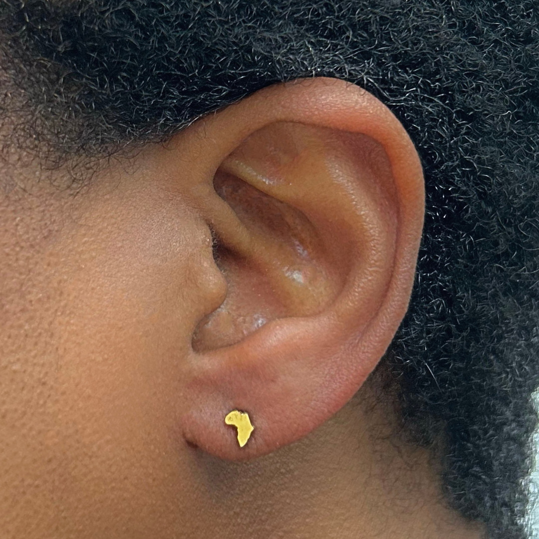 Tiny Africa studs - Gold