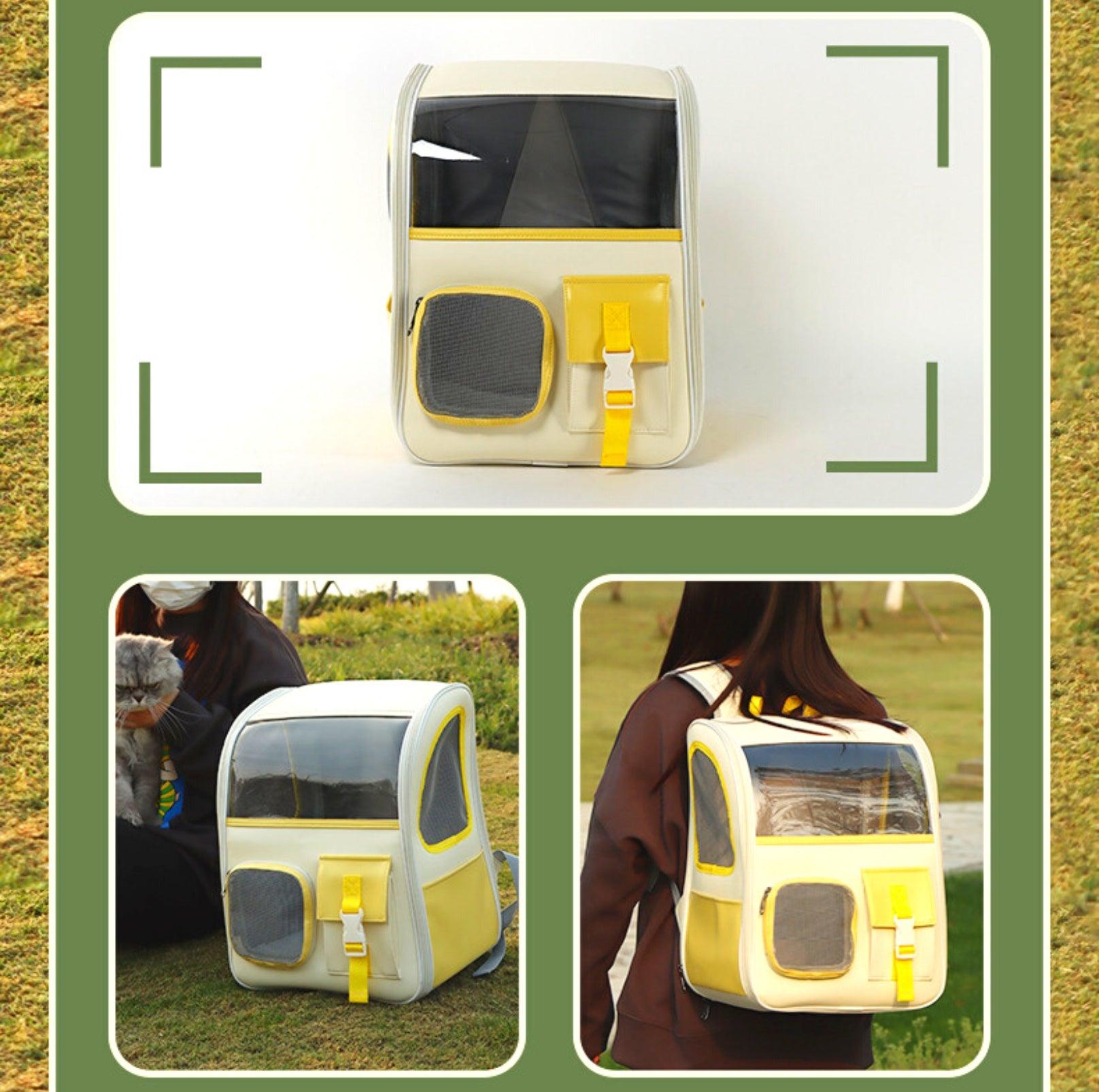 Back to School Clear Shoulder Bag Cat and Small Dog Carrier