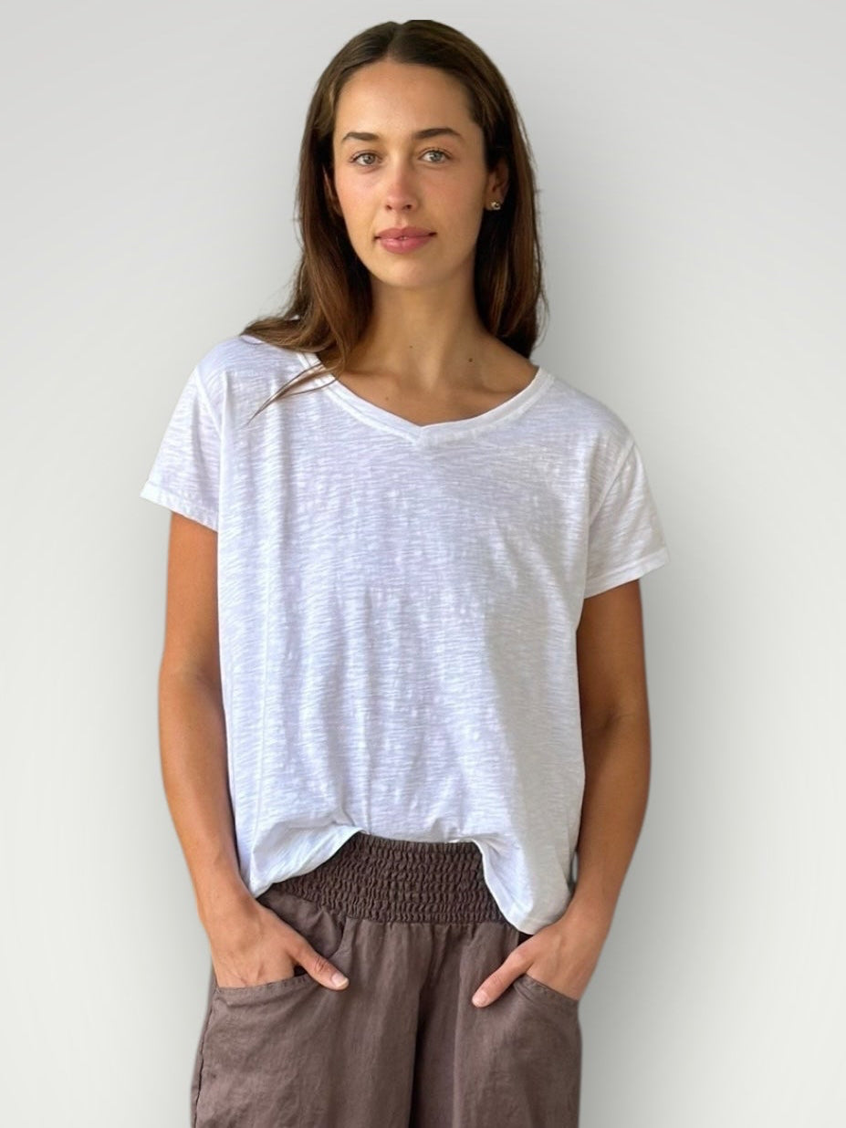 relaxed tee - white cotton