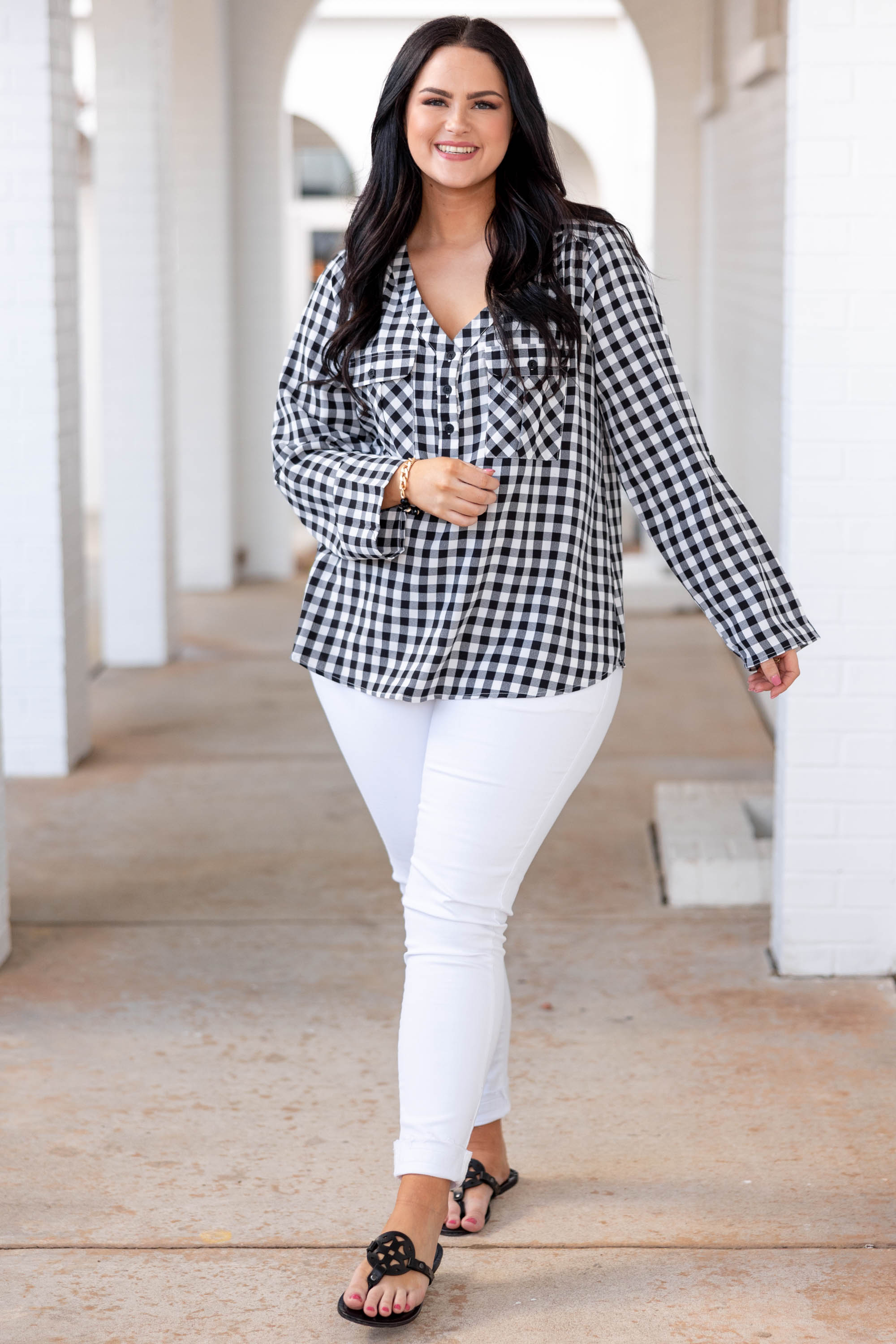 New Sight Top. Gingham