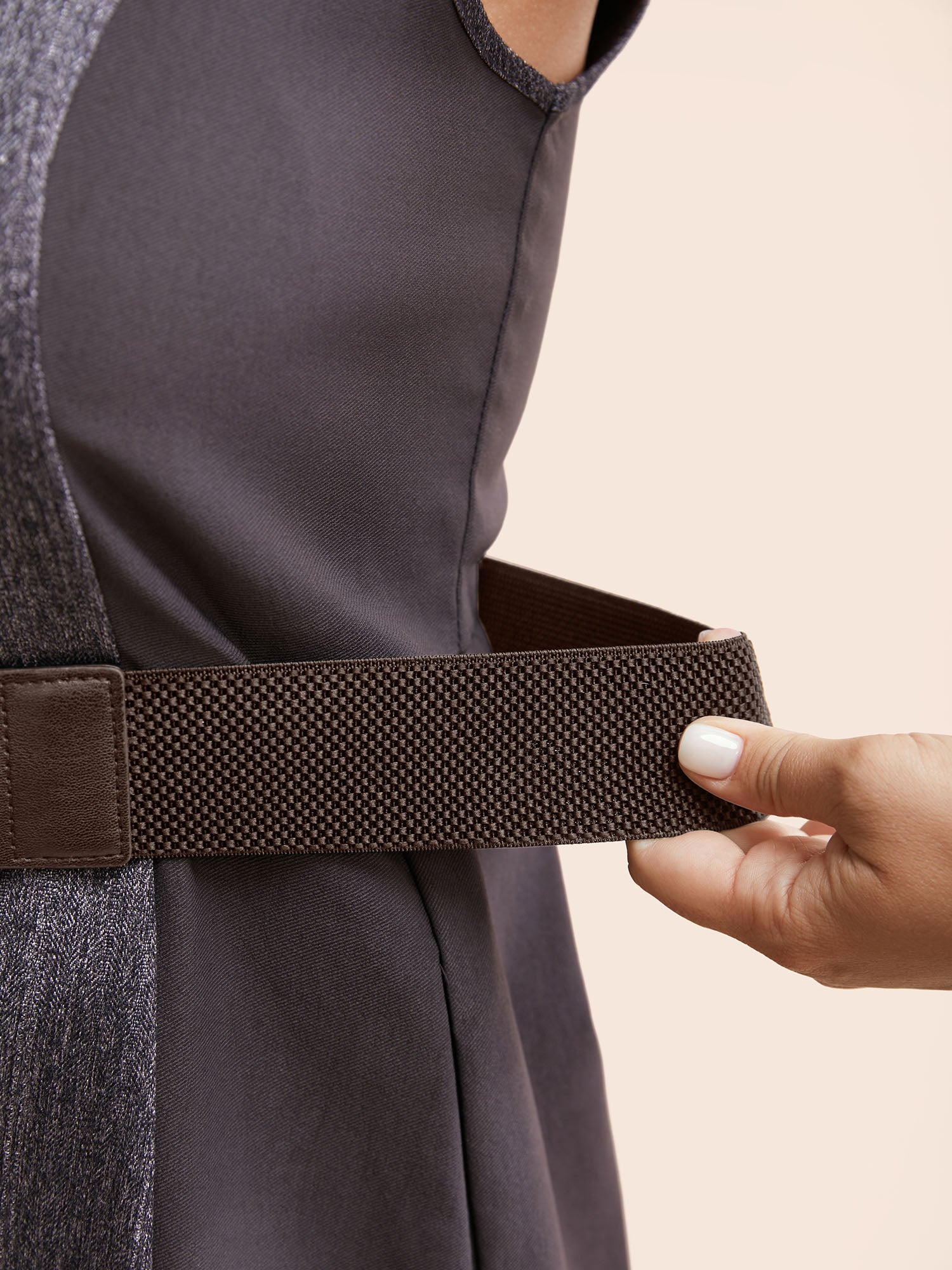 Molded Buckle Leather Thick Waist Belt