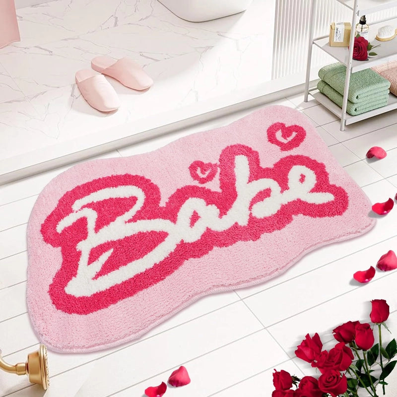 Valentine'S Day Casual Elegant Letter Heart Shape Polyester Carpet Bathing