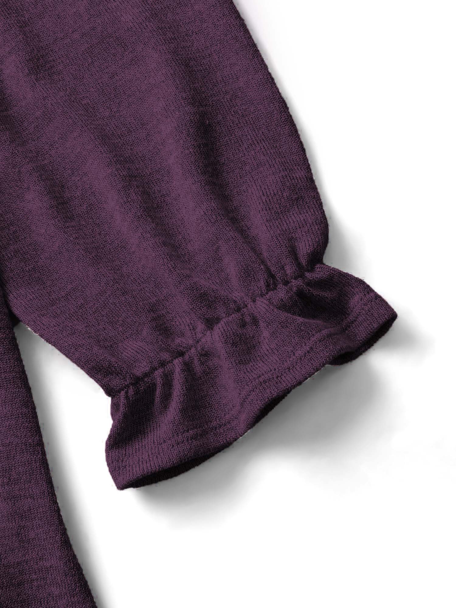 Round Neck Heather Pleated T-shirt