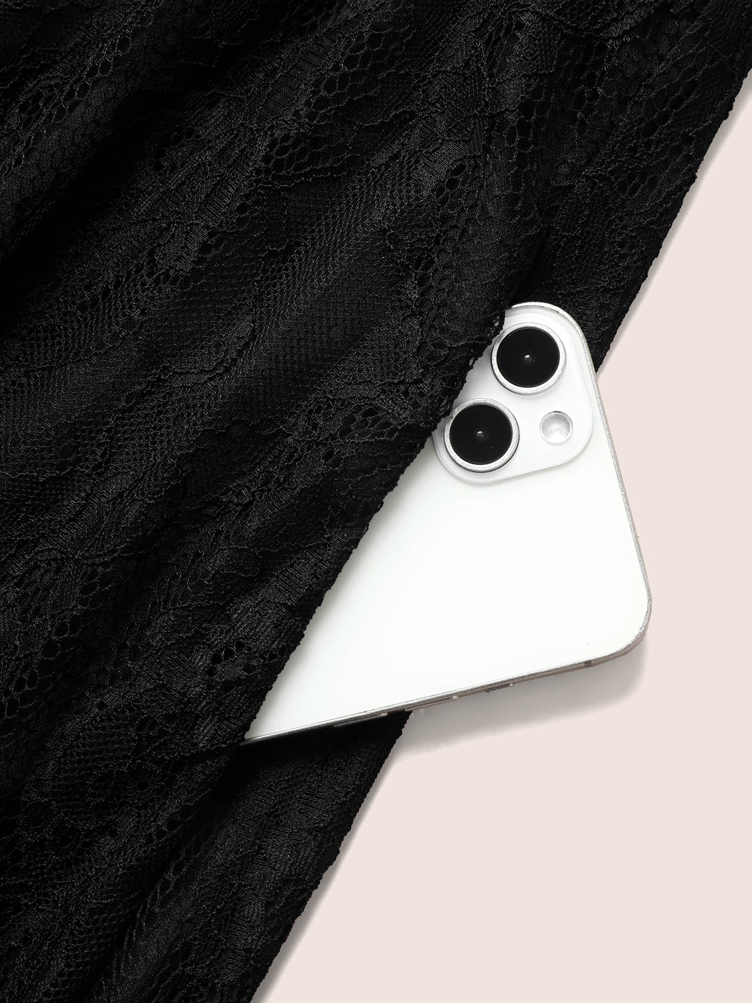 Crochet Lace Mesh Pocket Tank Dress