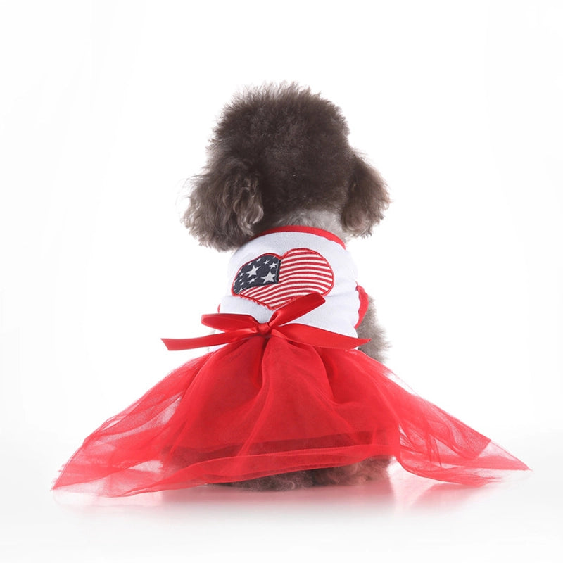 Pet Supplies New Pet Clothes Rainbow Skirt Spring And Summer Pet Clothing Leopard Print