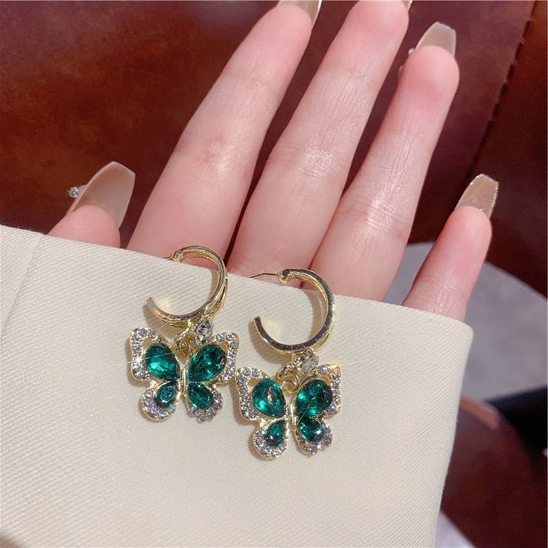 Simple Butterfly Pearl Earrings