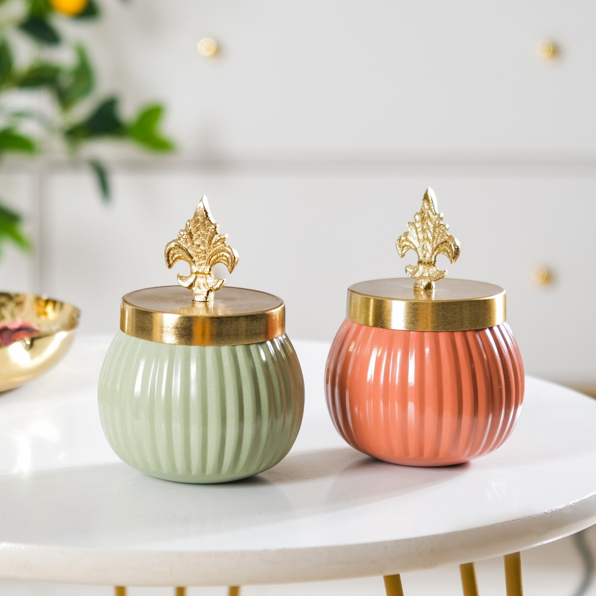 Metal Jar Set Of 2