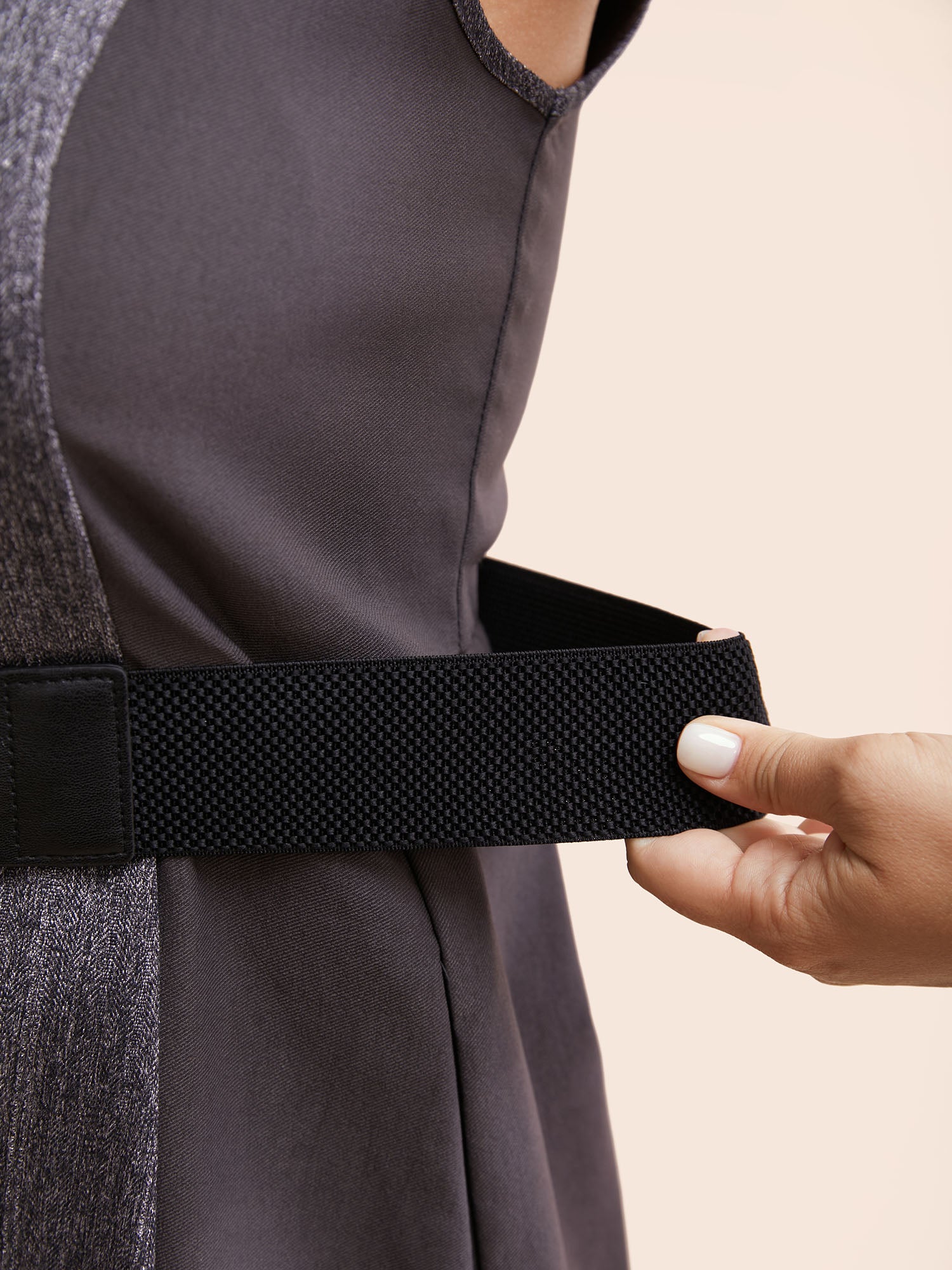 Molded Buckle Leather Thick Waist Belt