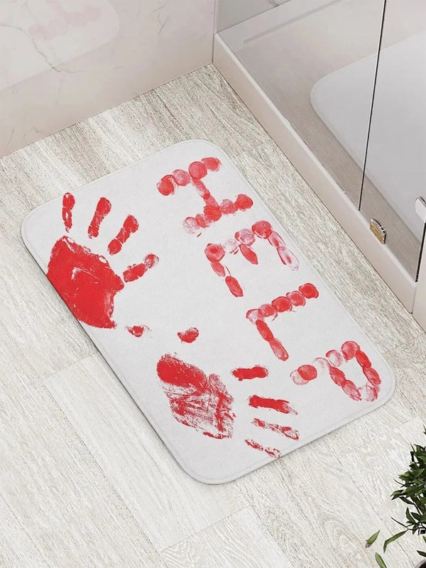 Halloween Retro Solid Color Polyester Fiber (Polyester) Floor Mat Floor Mat Bathing