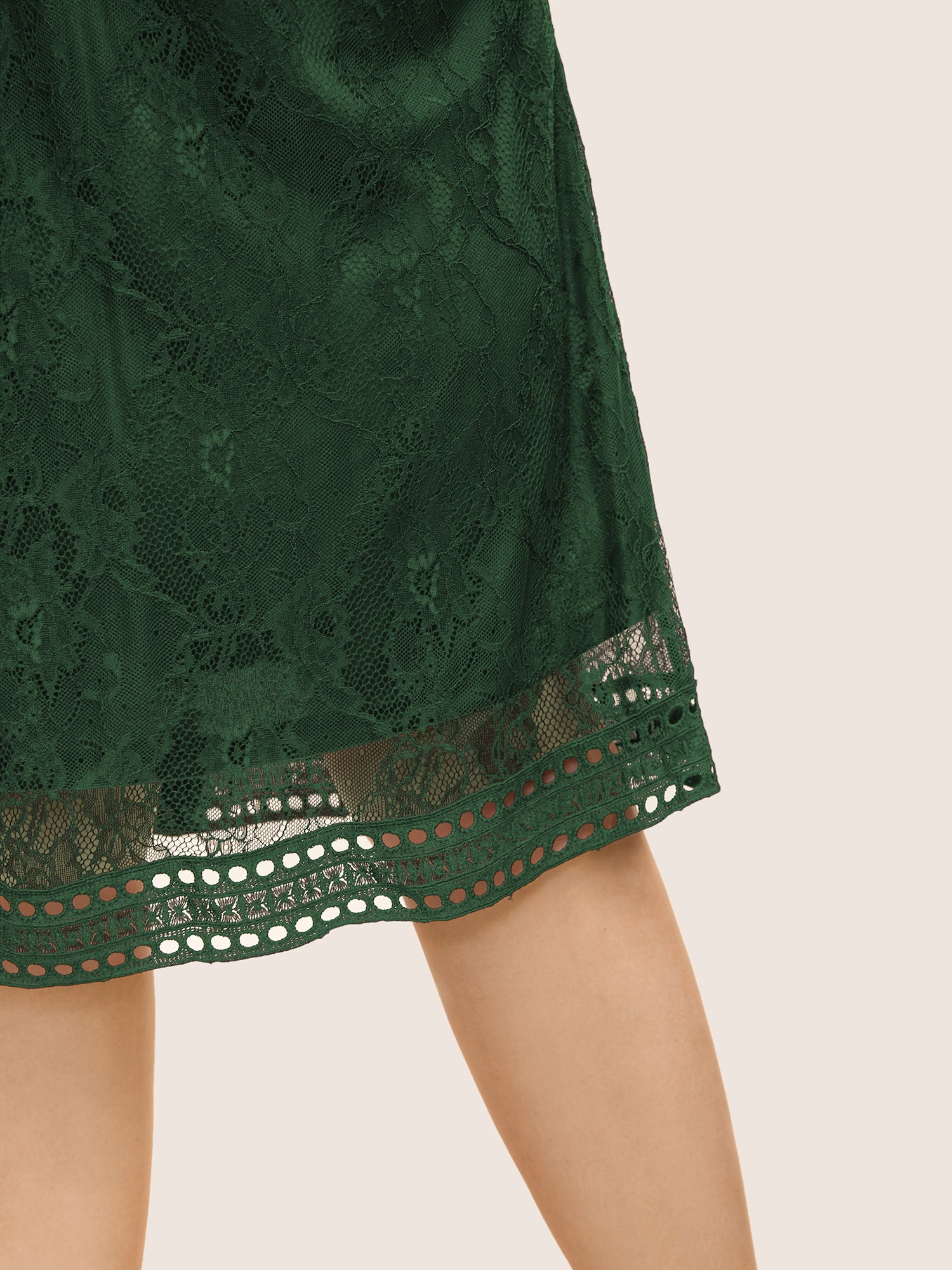 Crochet Lace Mesh Pocket Tank Dress