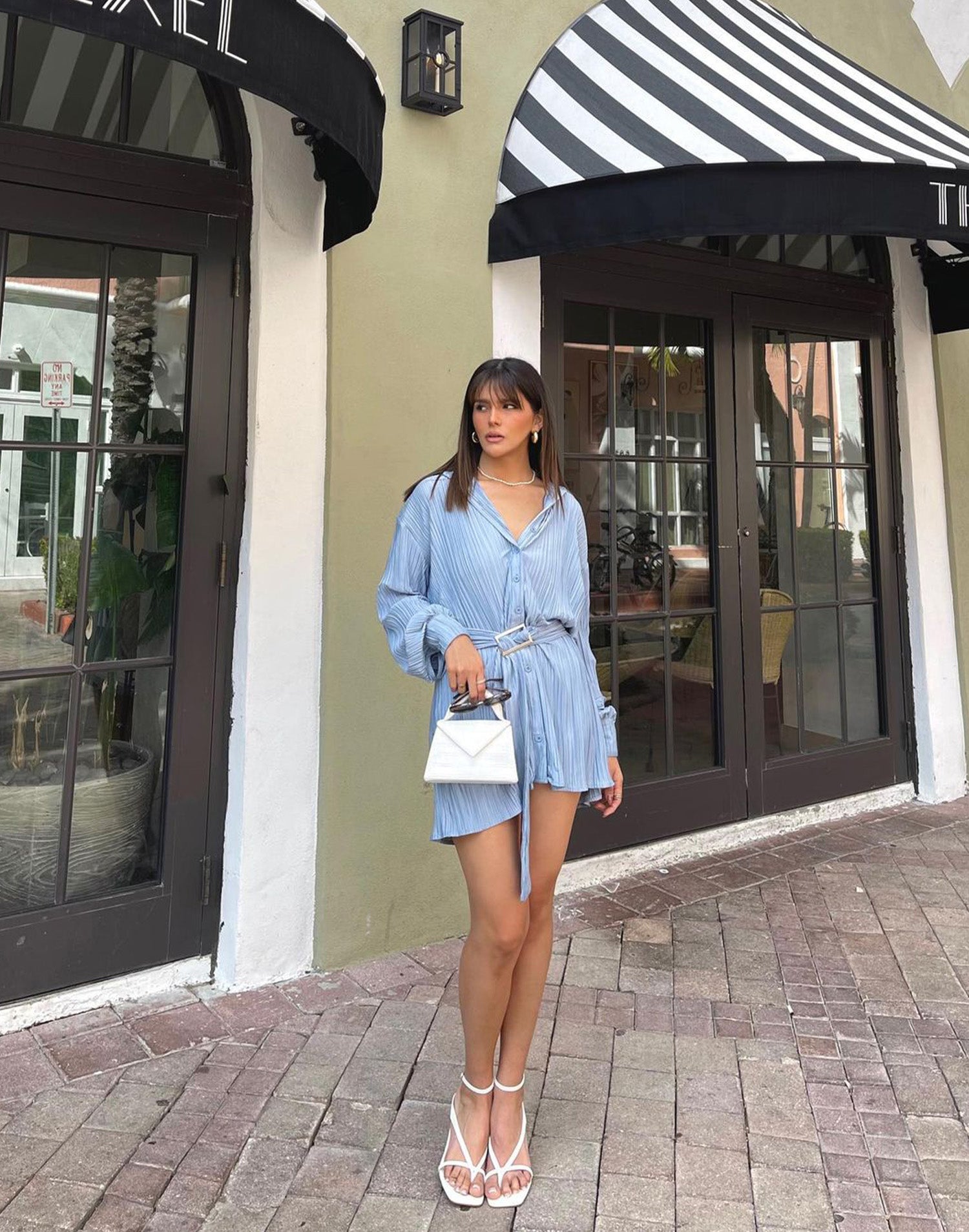 Heart Of Gold Mini Dress (Steel Blue)