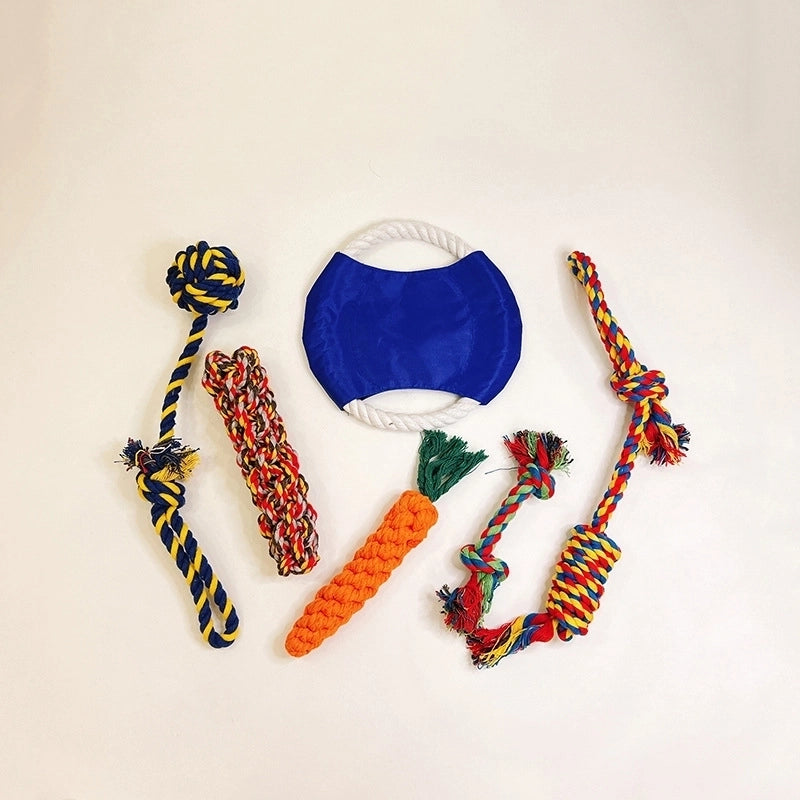Basic Cotton Rope Color Block Pet Toys