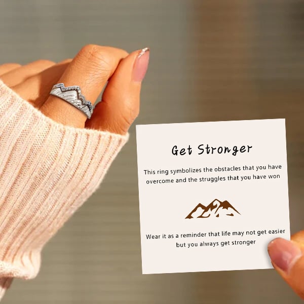💪Get Stronger Mountain Ring ( Set Of 2 )🎁