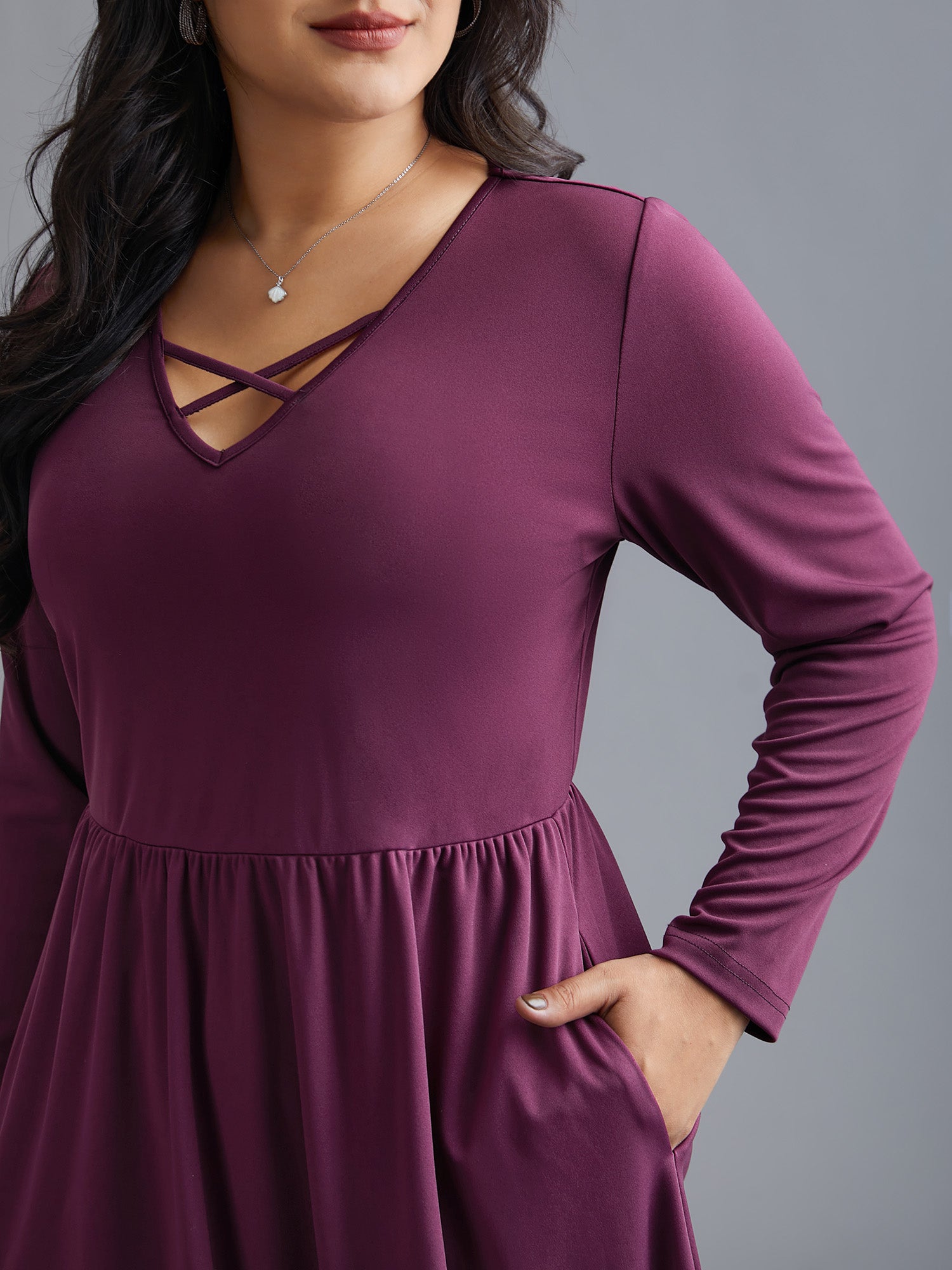 Floral Embroidered Mesh Crisscross Dress