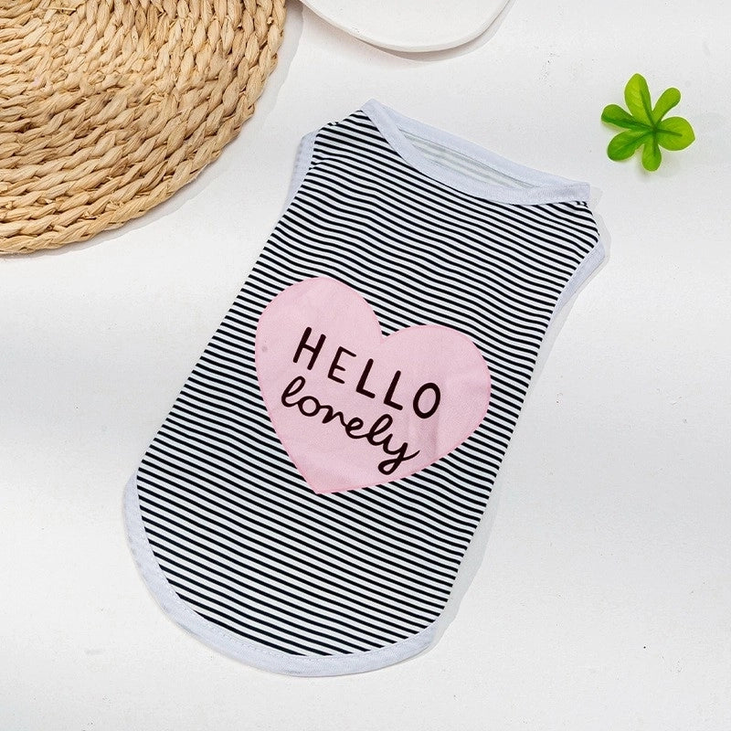 Casual Polyester Letter Color Block Pet Clothing